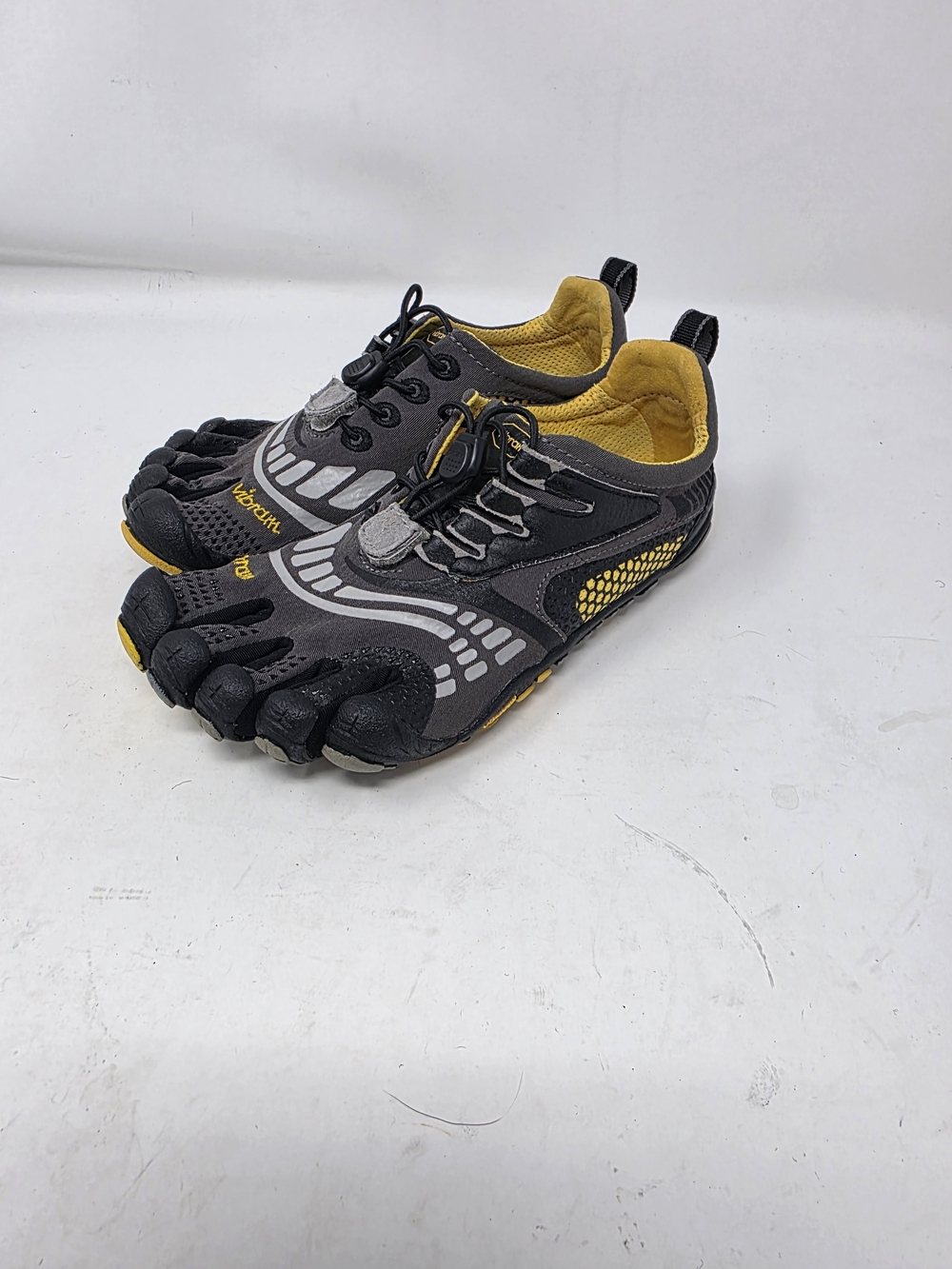 Vibram FiveFingers Bikila Barefoot Running Shoes Grey Yellow W3754 Womens EU 36